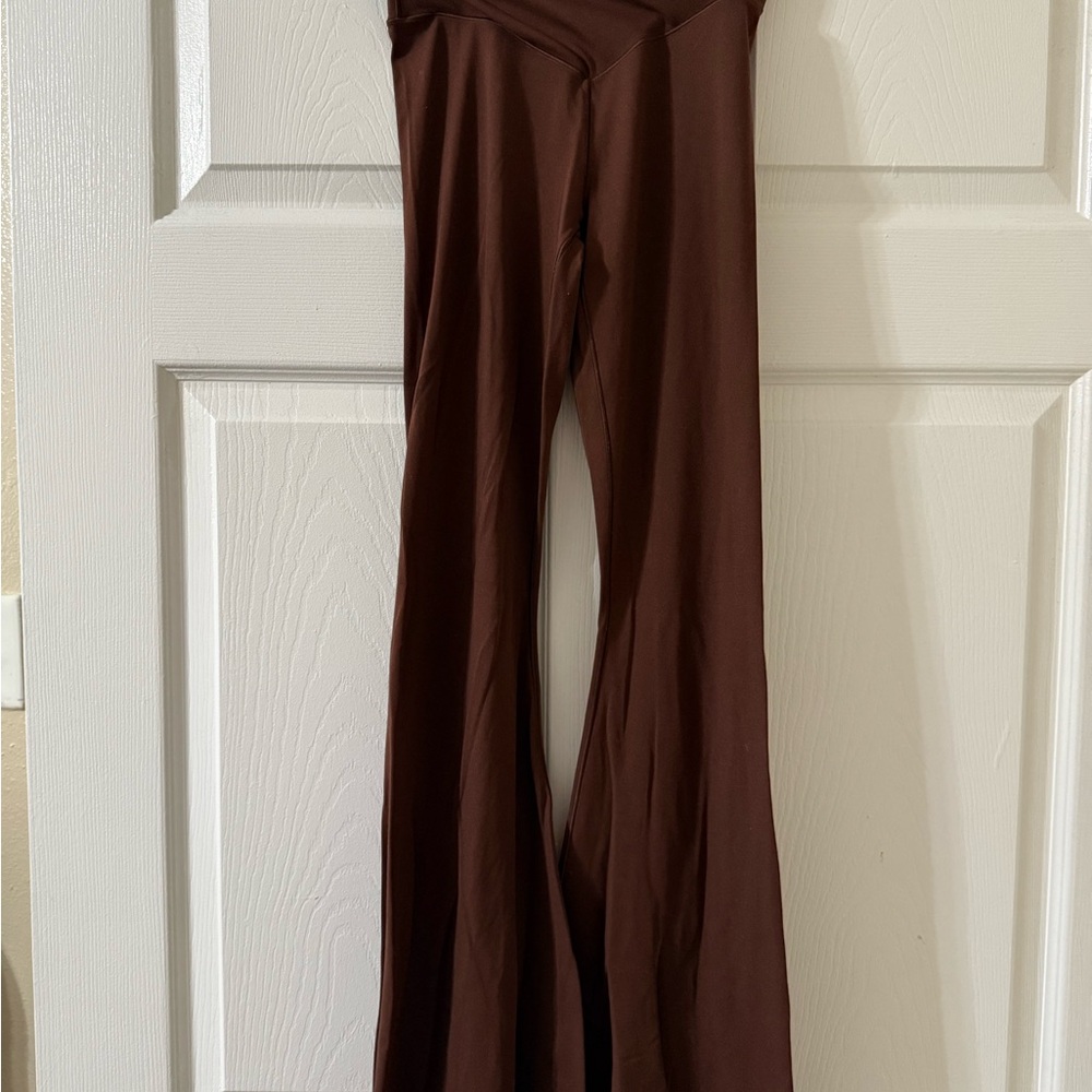 Aerie Chocolate Brown Flare Jumpsuit